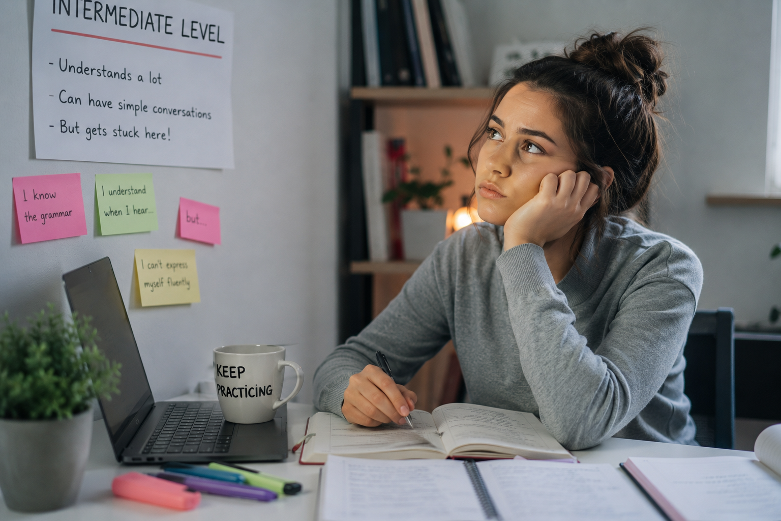 چرا بیشتر زبان‌آموزان در سطح Intermediate گیر می‌کنند؟